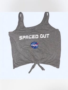 Freeze Gray "Spaced Out" NASA Tie-Front Tank